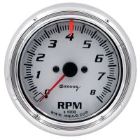 3-3/8" White Tachometer