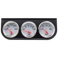 2" White Volt Triple Gauge Kit