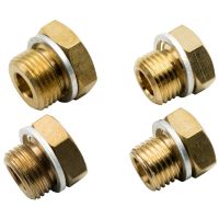 Equus 4-Piece Electric Temperature/Pressure Gauge Adapter Fitting Kit (Metric)