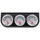 2" White Volt Triple Gauge Kit