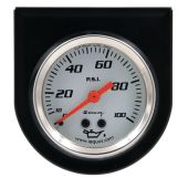 2" White Oil Pressure Gauge Kit