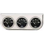 2" Chrome Volt Triple Gauge Kit