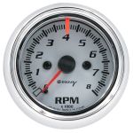 2-1/2" White Tachometer