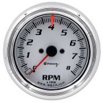 3-3/8" White Tachometer