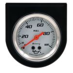 2" White Oil Pressure Gauge Kit