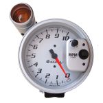 5" PEDESTAL TACHOMETER, 0-10,000 RPM, SILVER, EQUUS