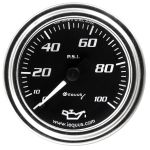 2" Chrome Mechanical Oil Pressure Gauge