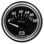 2" Chrome Voltmeter