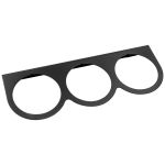 2-5/8” Black Triple Gauge Mounting Panel